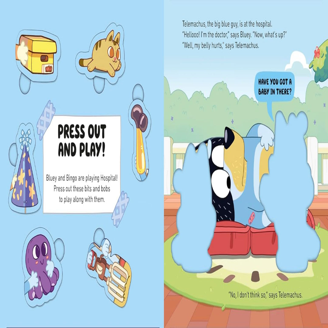Bluey: Hospital: Press-out and Play Board Book