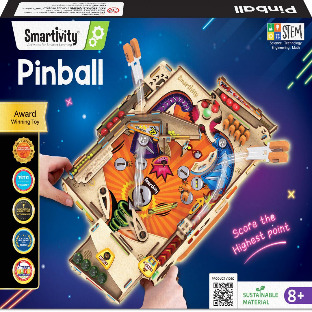 Smartivity Pinball Machine STEM DIY Fun Toy | Educational & Construction based Activity Game Kit for Kids Age 8 to 14 years.