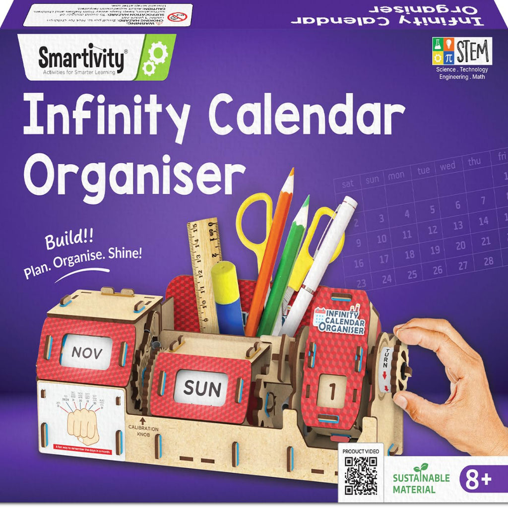 Smartivity DIY Infinity Calendar & Stationary Organizer for Kids Age 8+