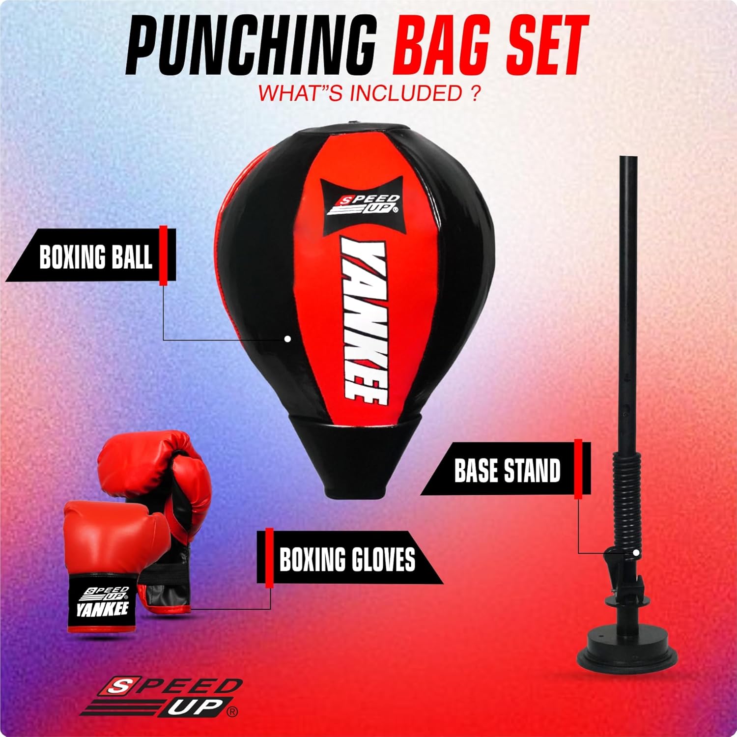 SPEED-UP Yankee Boxing Trainer Kit for Kids