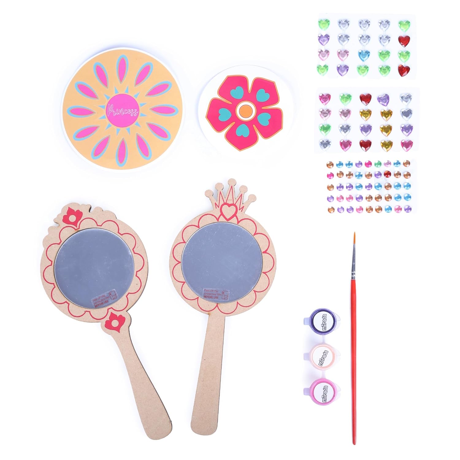 Mirada Adorn Your Mirror DIY Craft Set | Creative Decoration & Art Activity Kit for Kids Age 4+ | Fun DIY Design, Enhances Creativity & Fine Motor Skills