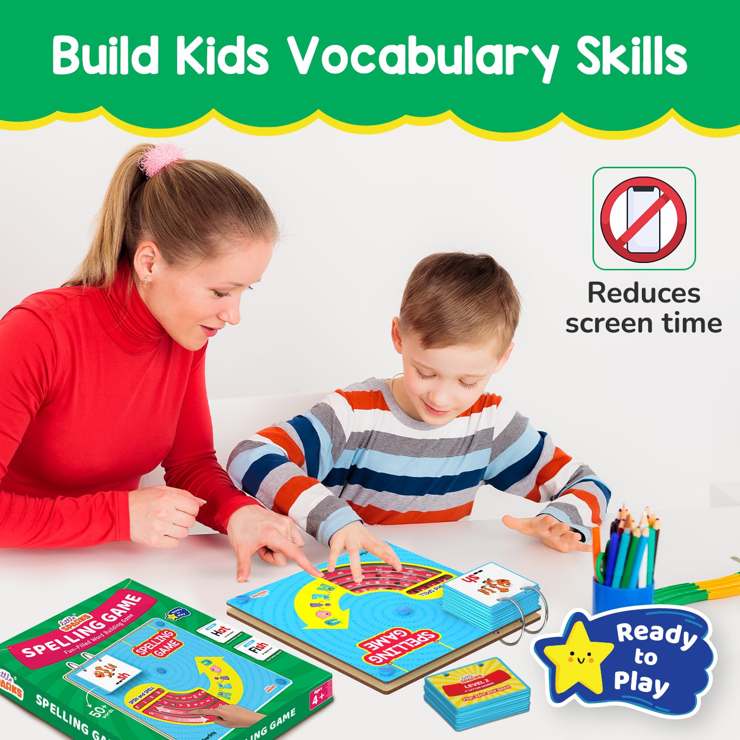 Smartivity Spelling Game Learning Toy for Kids 4-8 Years Old I 50+ Picture Cards
