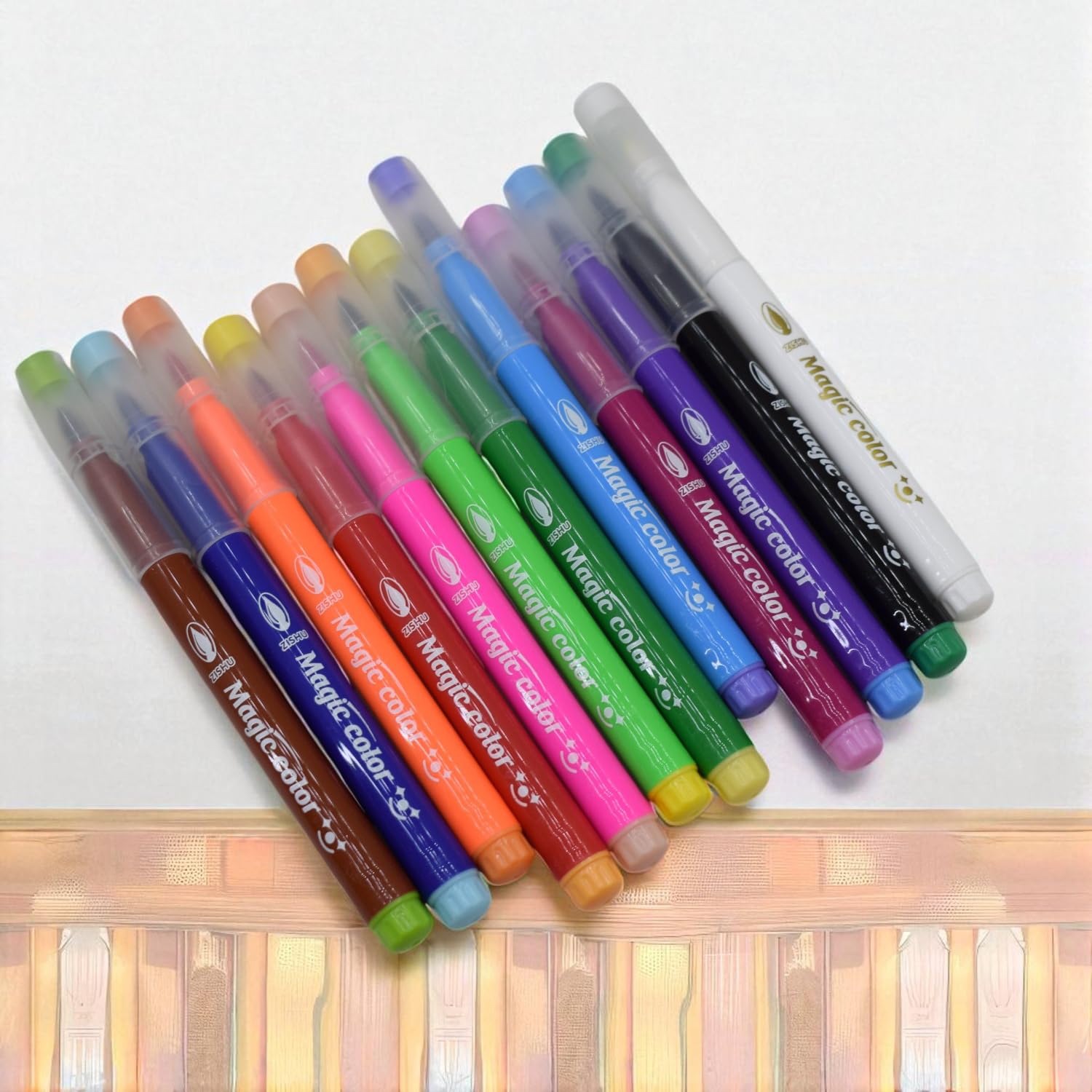 Magic Color Changing Pens for Kids 11+1 Scented Colored Pens with Brush Tip