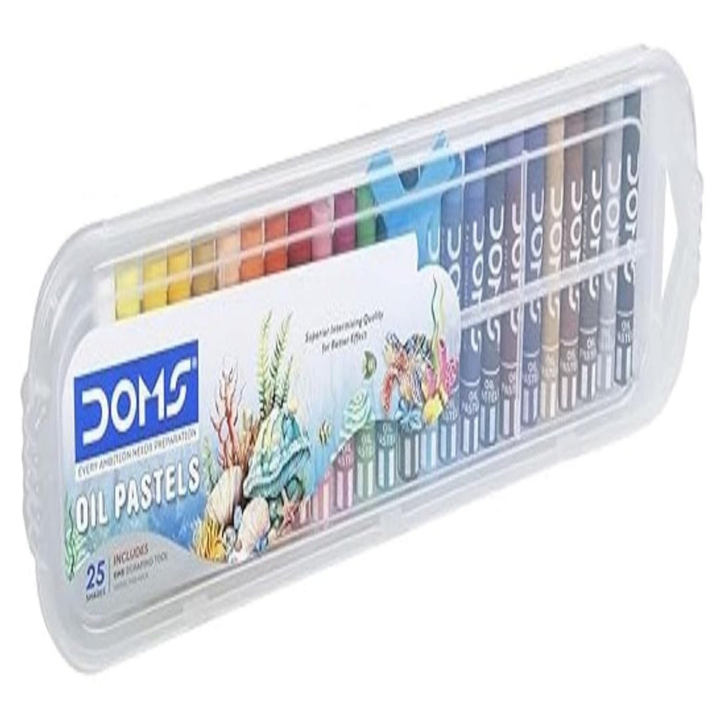 Doms Oil Pastels 25 Shades | Hard Plastic Case