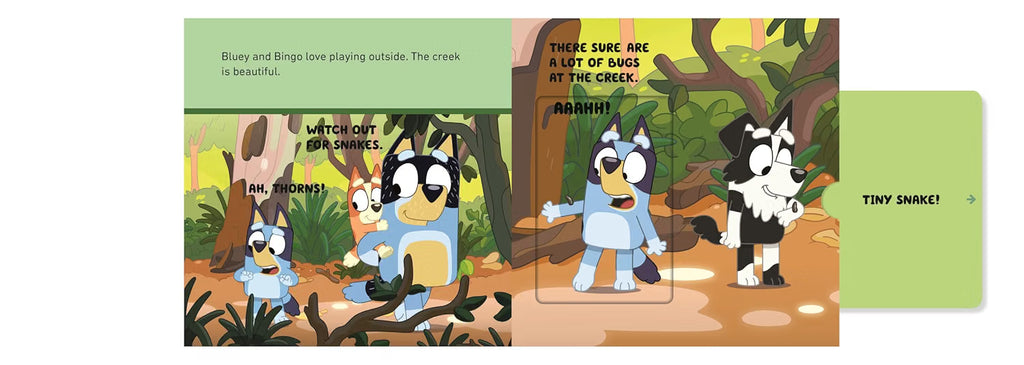 Bluey: Bluey and Bingo's Book of Bugs: Push-and-Pull Board Book