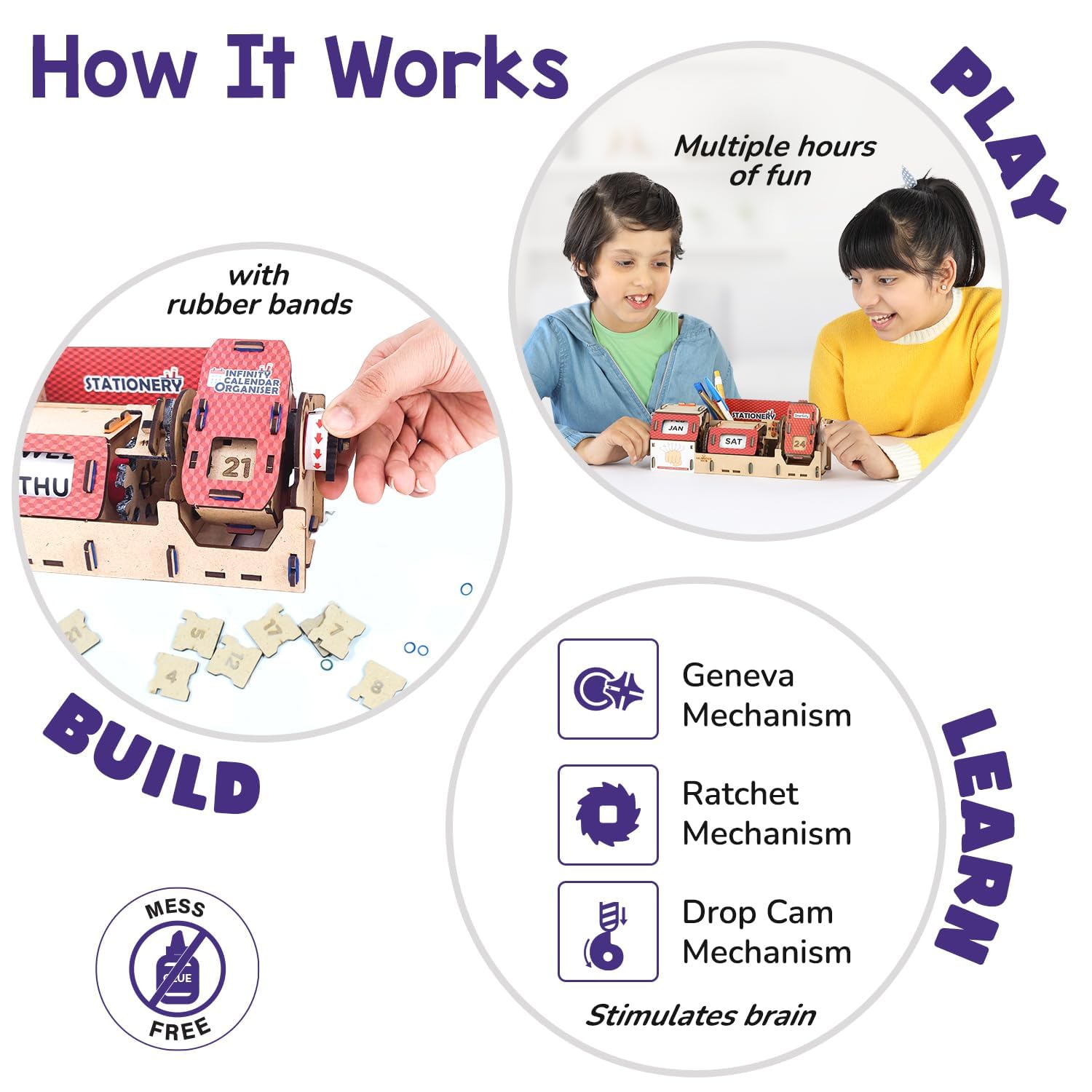 Smartivity DIY Infinity Calendar & Stationary Organizer for Kids Age 8+