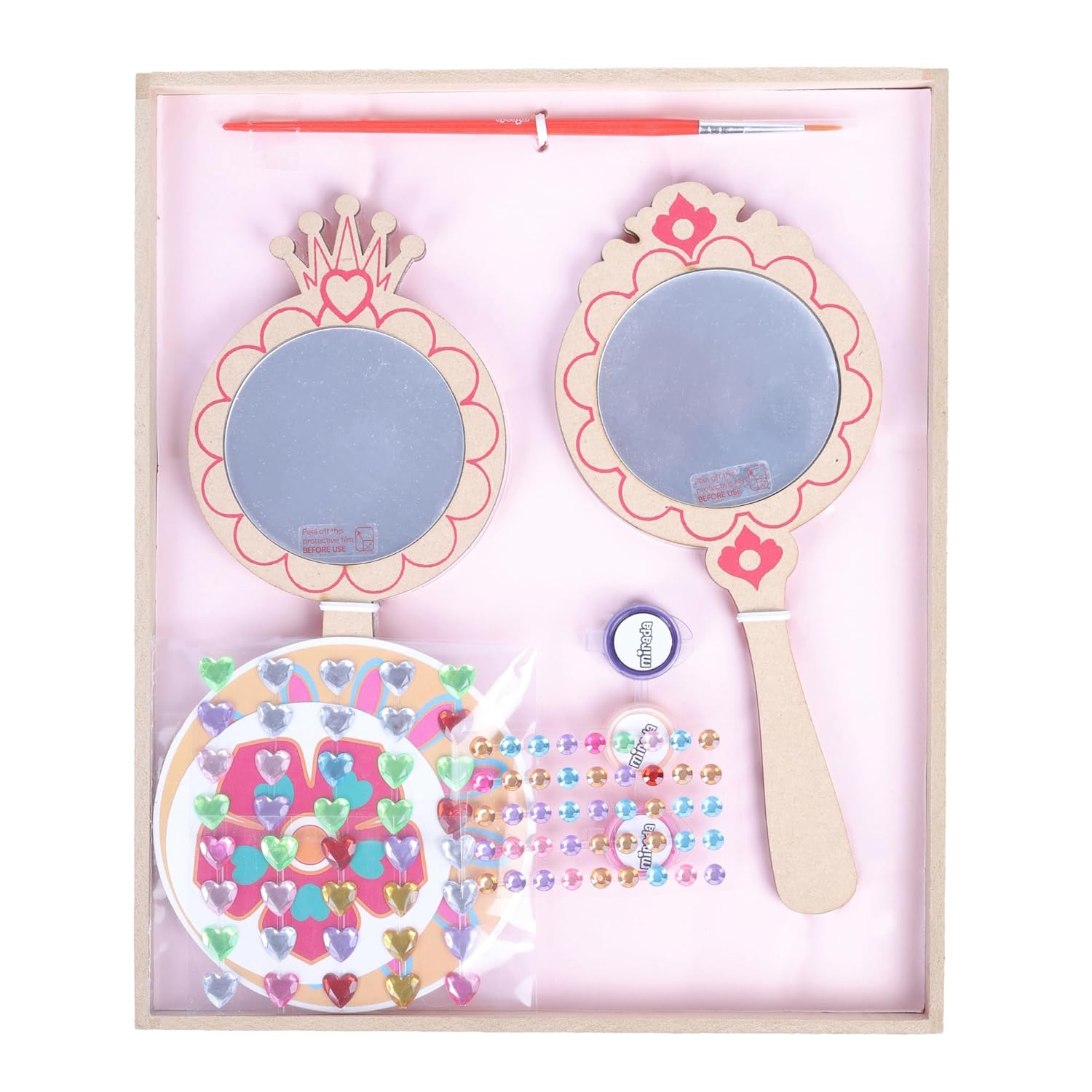 Mirada Adorn Your Mirror DIY Craft Set | Creative Decoration & Art Activity Kit for Kids Age 4+ | Fun DIY Design, Enhances Creativity & Fine Motor Skills