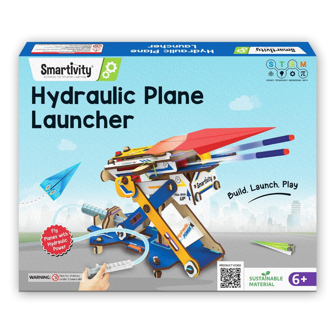 Smartivity 2 in 1 Hydraulic Aeroplane & Dart Launcher for Kids Age 6+