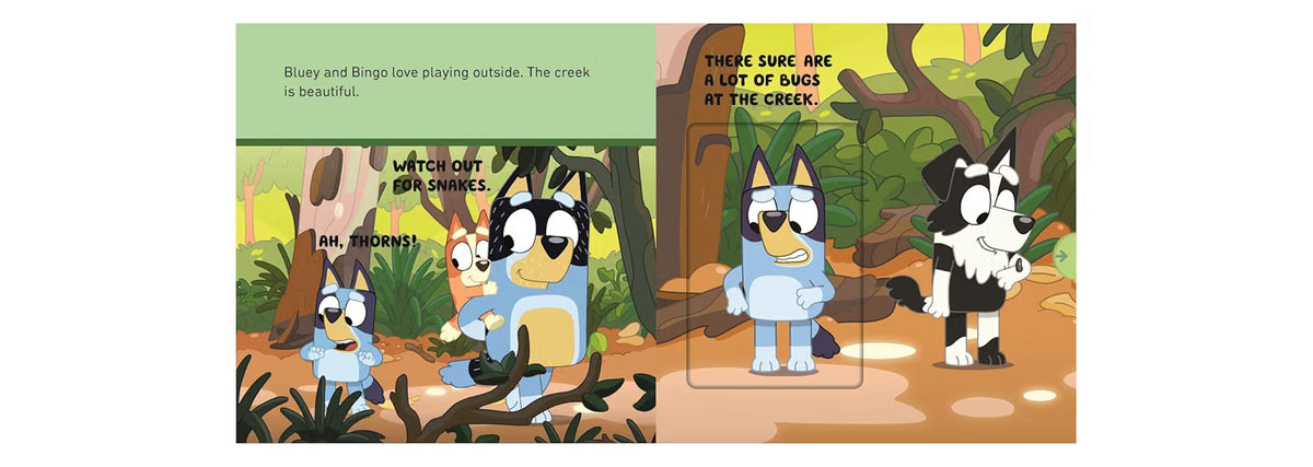 Bluey: Bluey and Bingo's Book of Bugs: Push-and-Pull Board Book