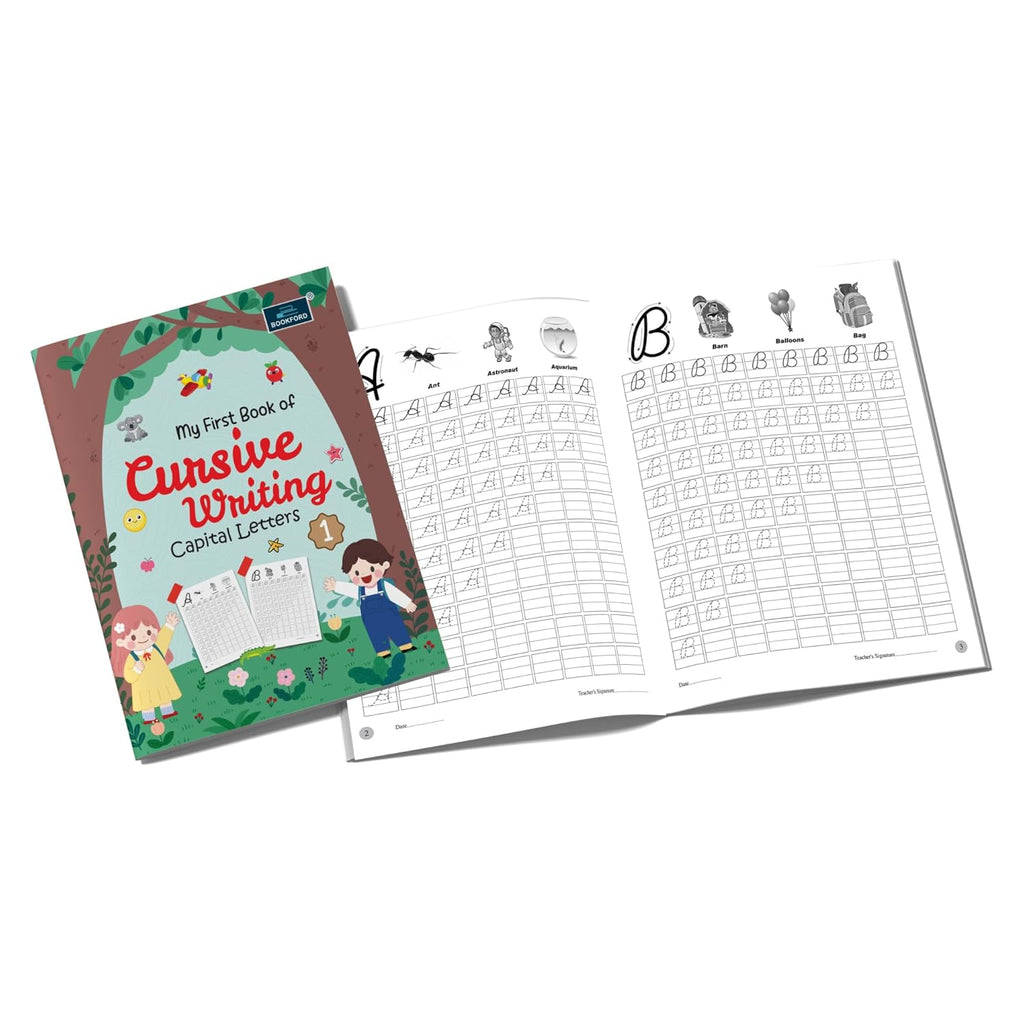 My First Book Of Cursive Writing - Capital Letter Books For Kids