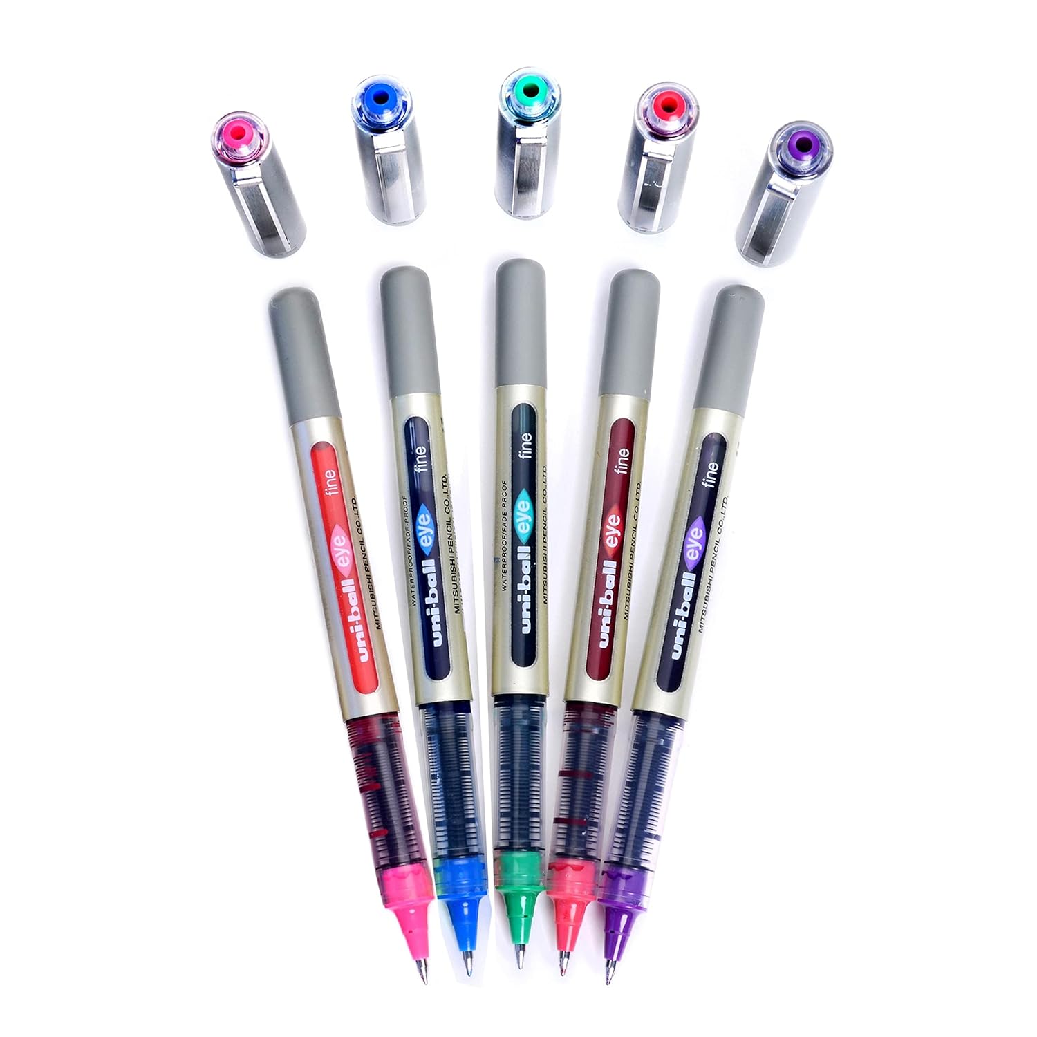 Uni-ball Eye Roller Ball Pen | Pack of 5 Multicolor Pens