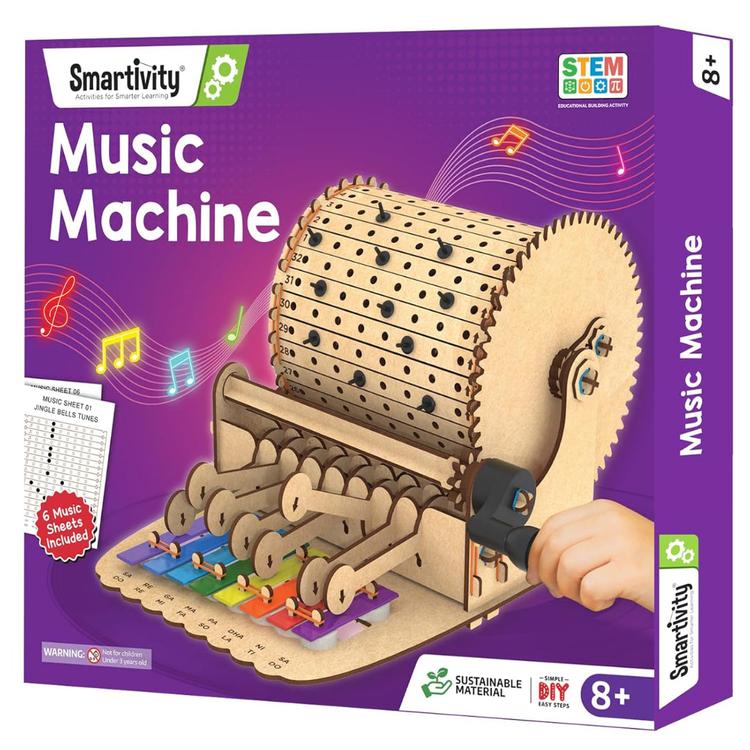 Smartivity DIY Music Machine Toy for Kids 8+ Years Old I Create Your own Music with 7 Preset Songs - Jingle Bells, Happy Birthday & More
