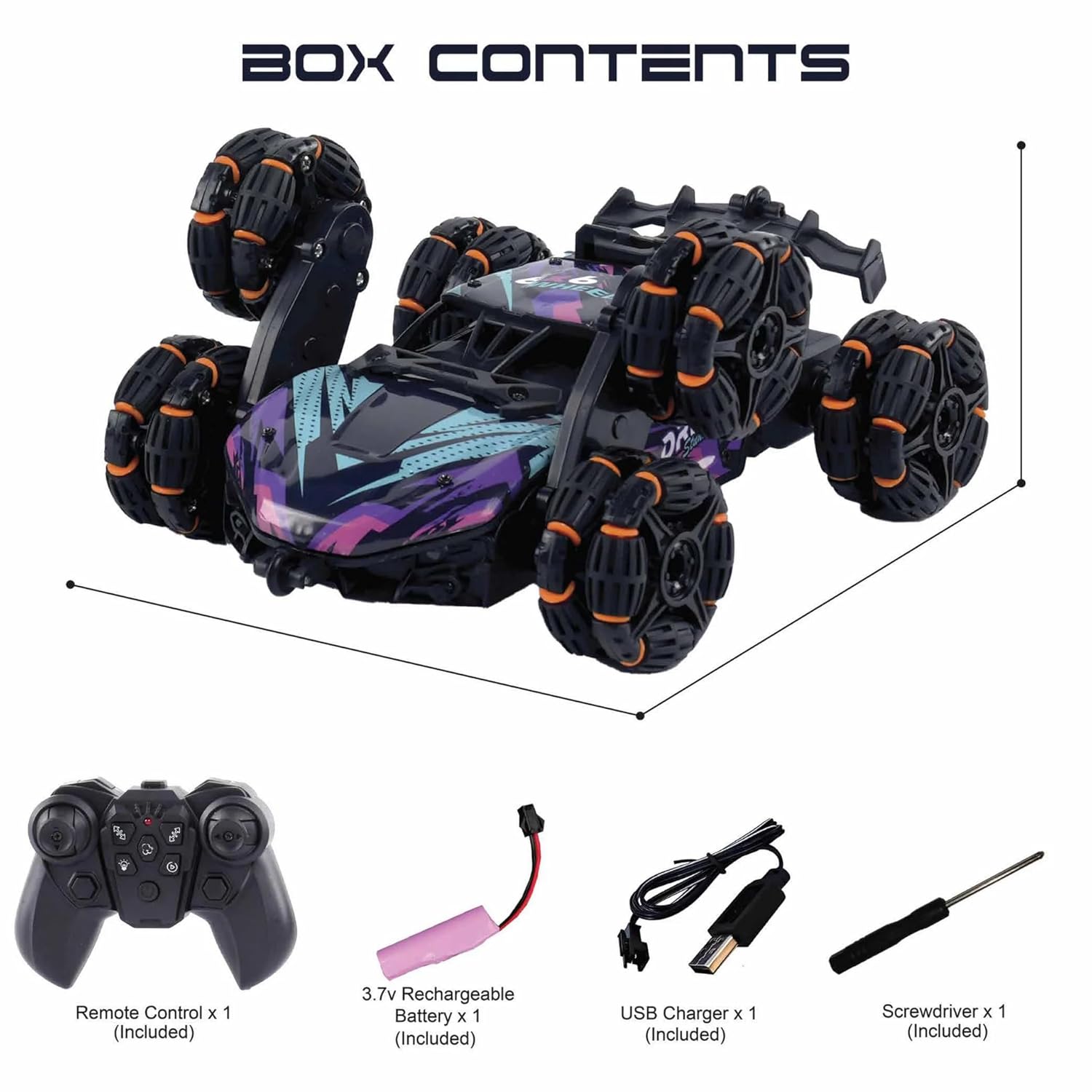 Sobo Drifter 6 .0 Stunt Car Water Spray and Light 6 Wheeler | 360° Flips & Drifts | Electric RC Buggy Toy | 2.4GHz Remote Controller