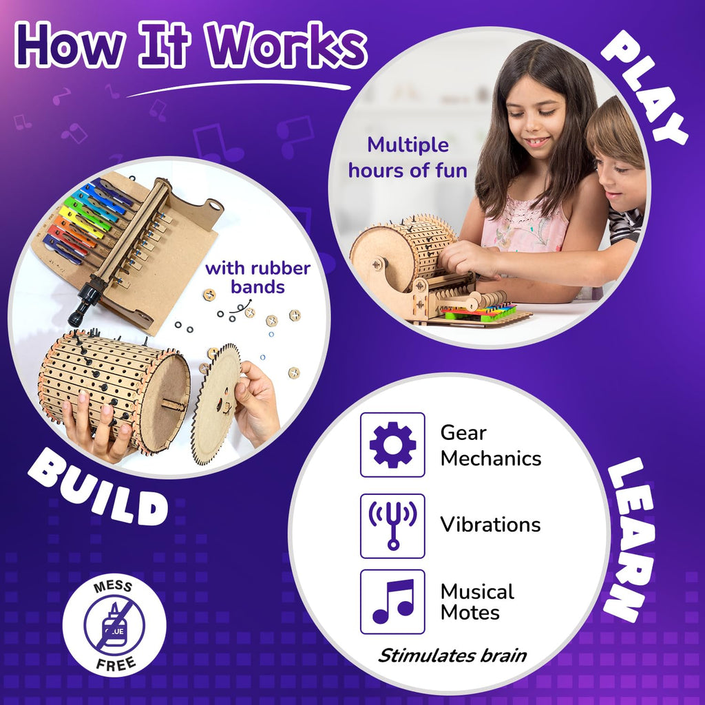 Smartivity DIY Music Machine Toy for Kids 8+ Years Old I Create Your own Music with 7 Preset Songs - Jingle Bells, Happy Birthday & More