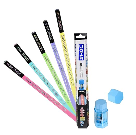 Doms Hello X-Tra Dark Pencil (pastel Shades) | Free Erasner (Erase + Sharpener)