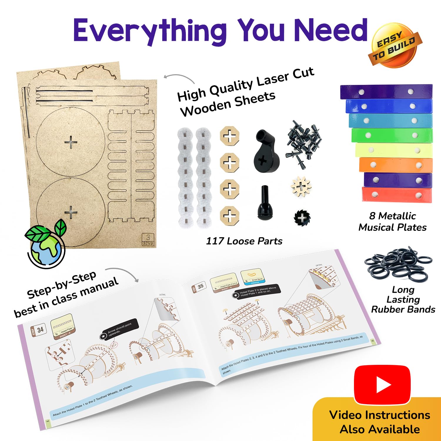 Smartivity DIY Music Machine Toy for Kids 8+ Years Old I Create Your own Music with 7 Preset Songs - Jingle Bells, Happy Birthday & More