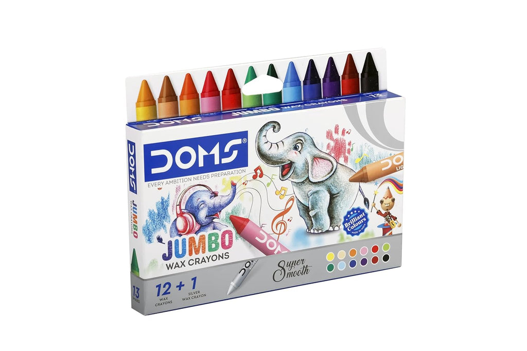 DOMS Jumbo Wax Crayons | 12 Shades
