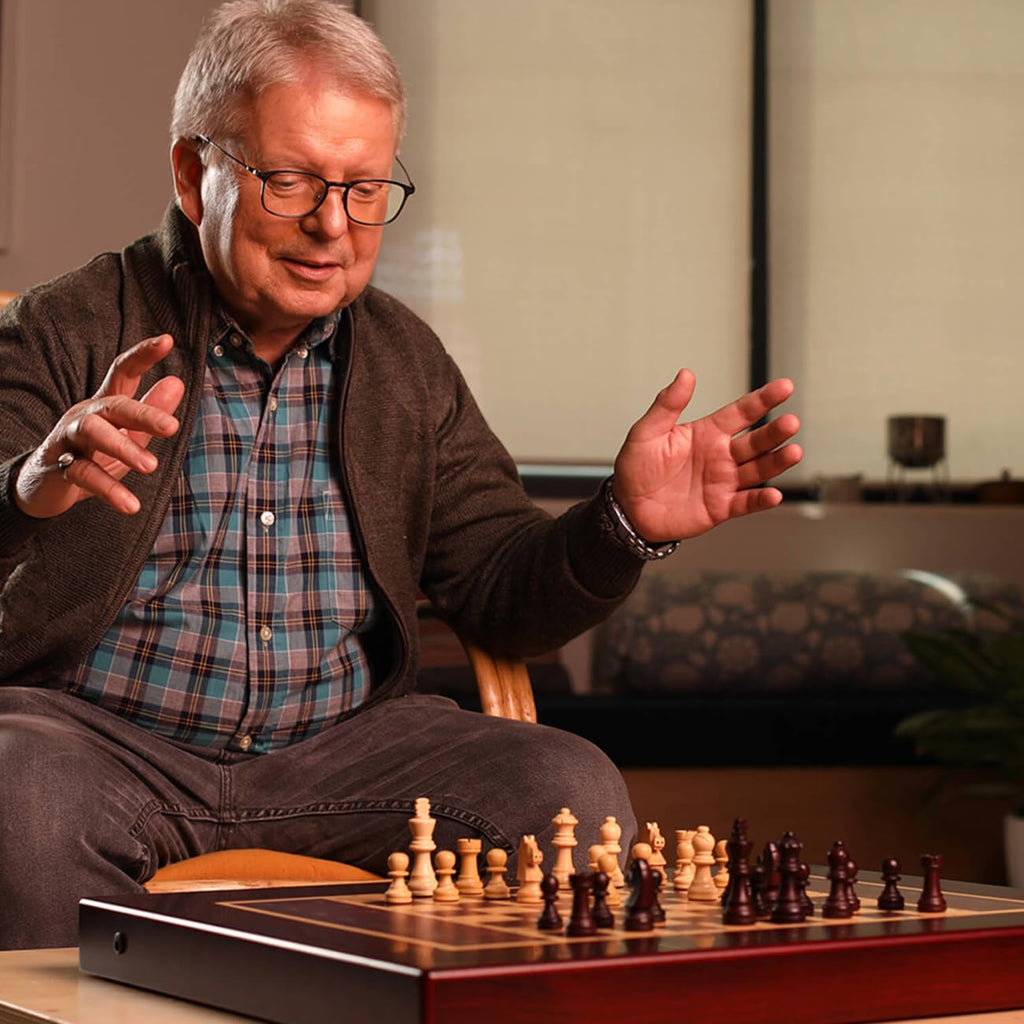 Miko Chess Grand: Your Ultimate AI Chess Companion | Fully Automated Gameplay for All Skill Levels | World's Smartest Electronic Chess Board | Magnetic Wooden Chess Sets with Self Moving Pieces