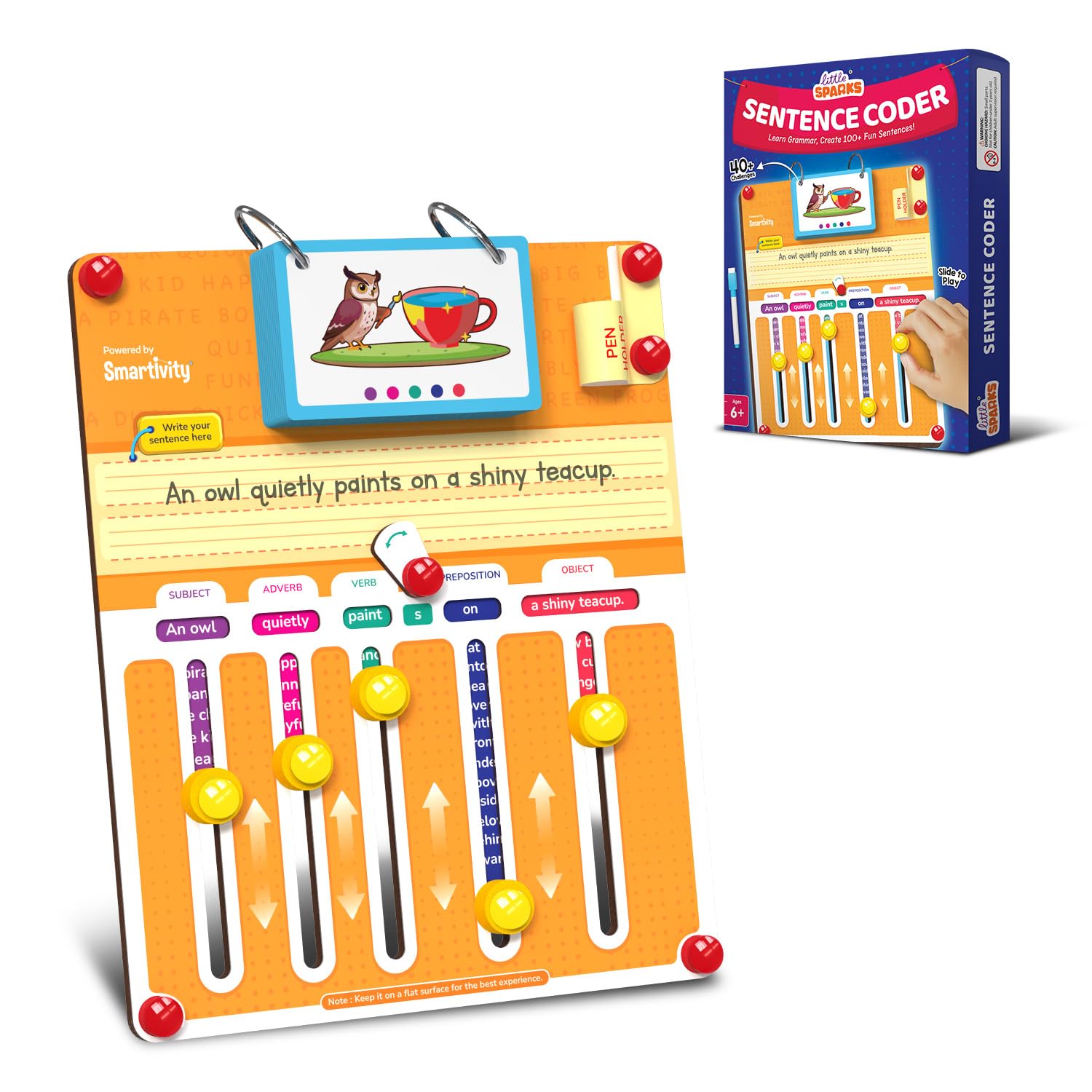 Smartivity Sentence Builder Educational Game for Kids Age 6-12 Years I 100+ Sentences, Learn Parts of Speech I Travel Friendly