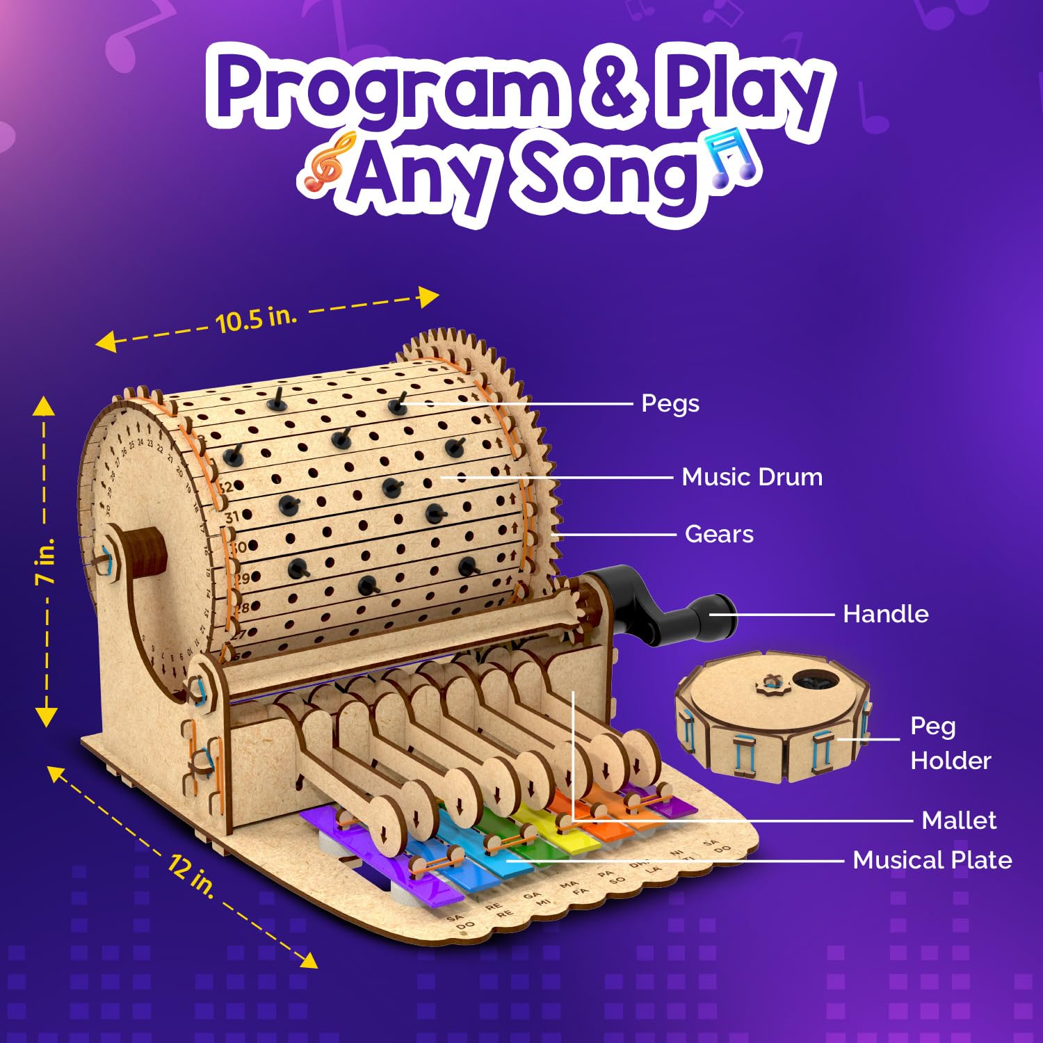 Smartivity DIY Music Machine Toy for Kids 8+ Years Old I Create Your own Music with 7 Preset Songs - Jingle Bells, Happy Birthday & More