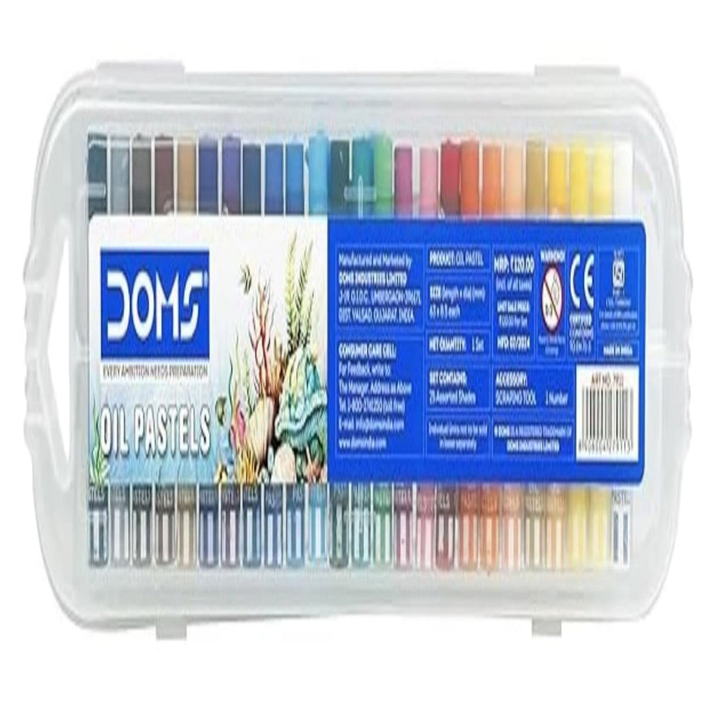 Doms Oil Pastels 25 Shades | Hard Plastic Case