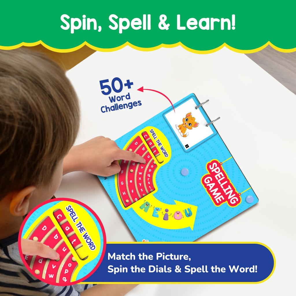 Smartivity Spelling Game Learning Toy for Kids 4-8 Years Old I 50+ Picture Cards