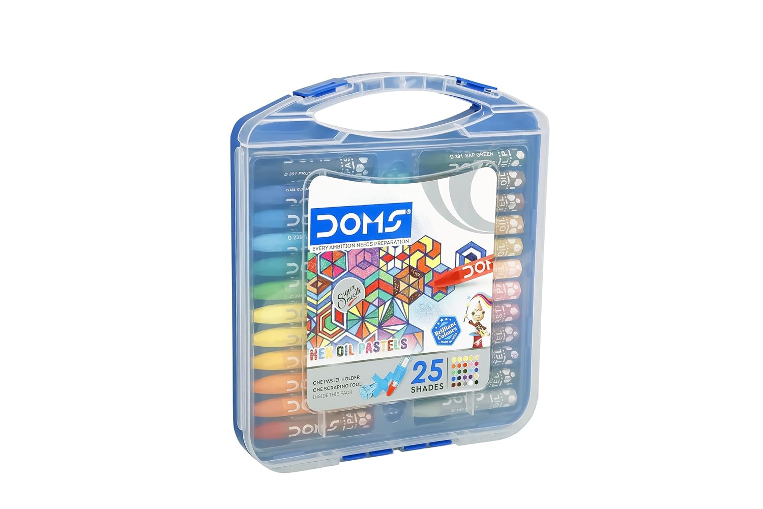 Doms Oil Pastels 25 Shades | Hard Plastic Case