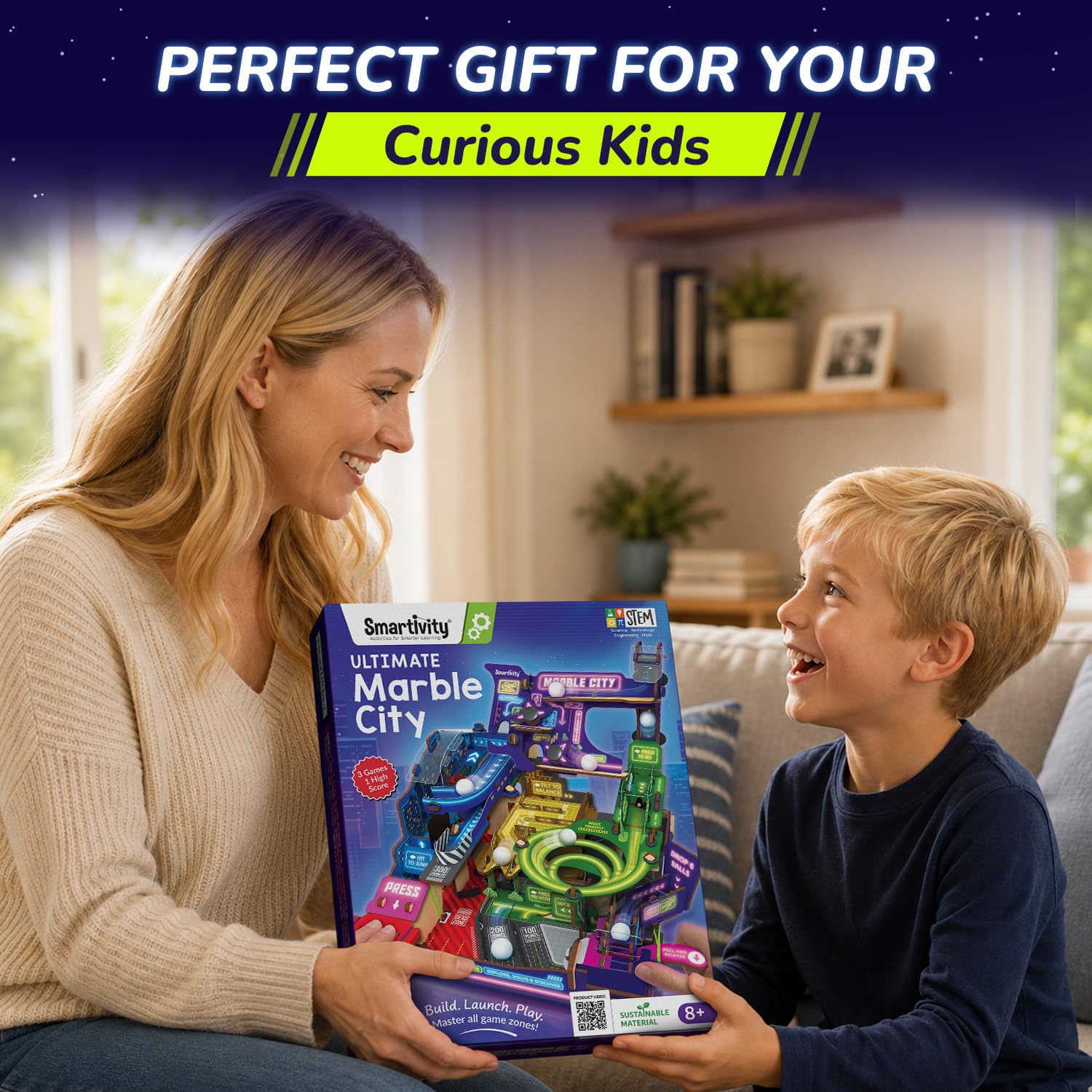 Smartivity Ultimate Marble City for Kids Age 8+| 3 in 1 Exciting Game Zones: Spiral, Maze & Hopper