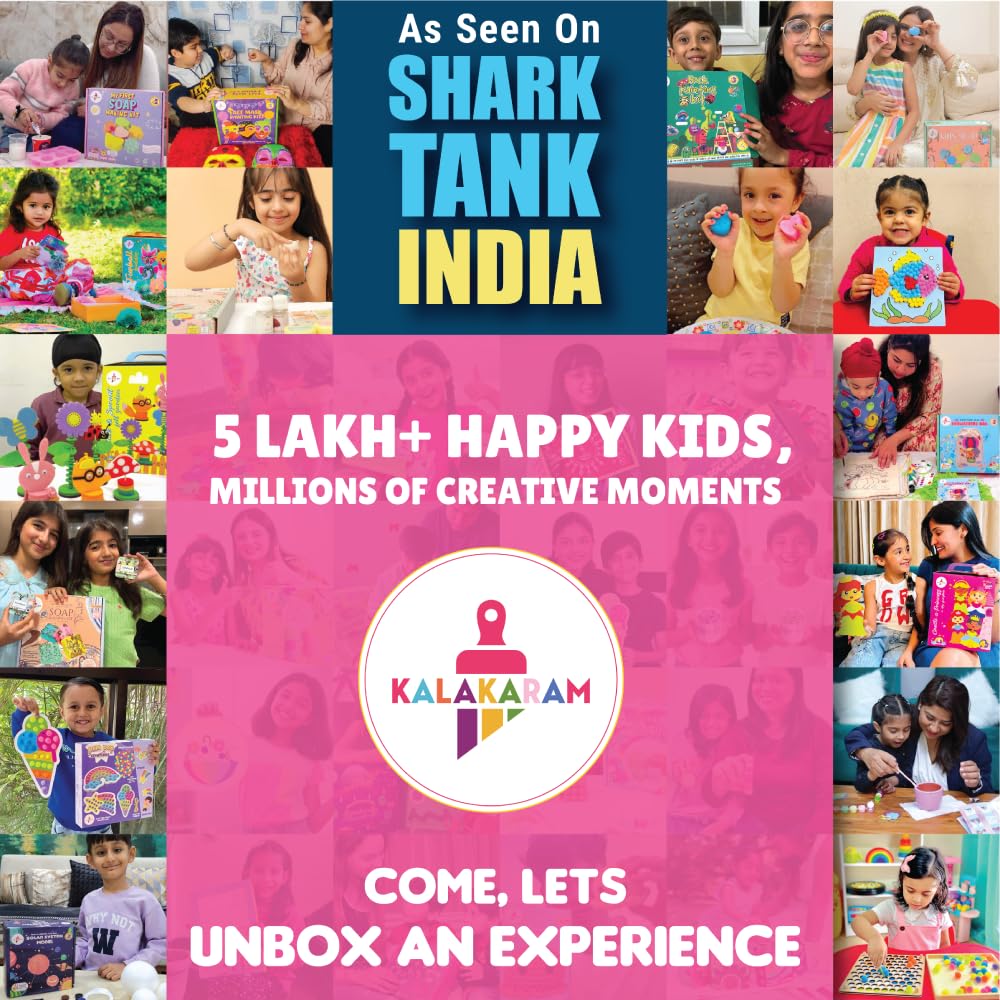 Kalakaram Kids Soap Making Kit | DIY Craft & Activity Set for Kids Ages 6+ with Moulds, Colors, and Educational Fun