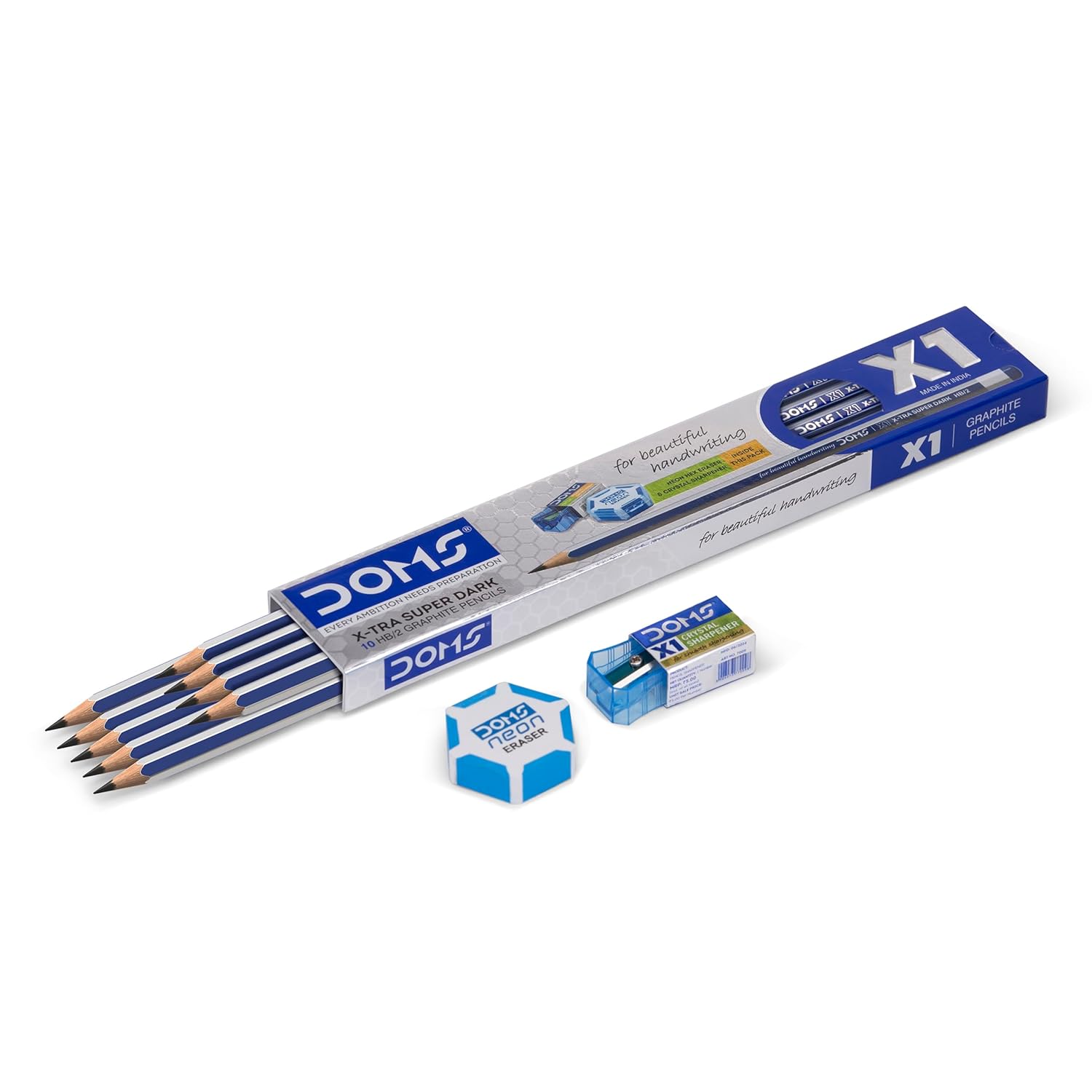 DOMS X1 Xtra Super Dark Pencils | Pack of 10 pencils