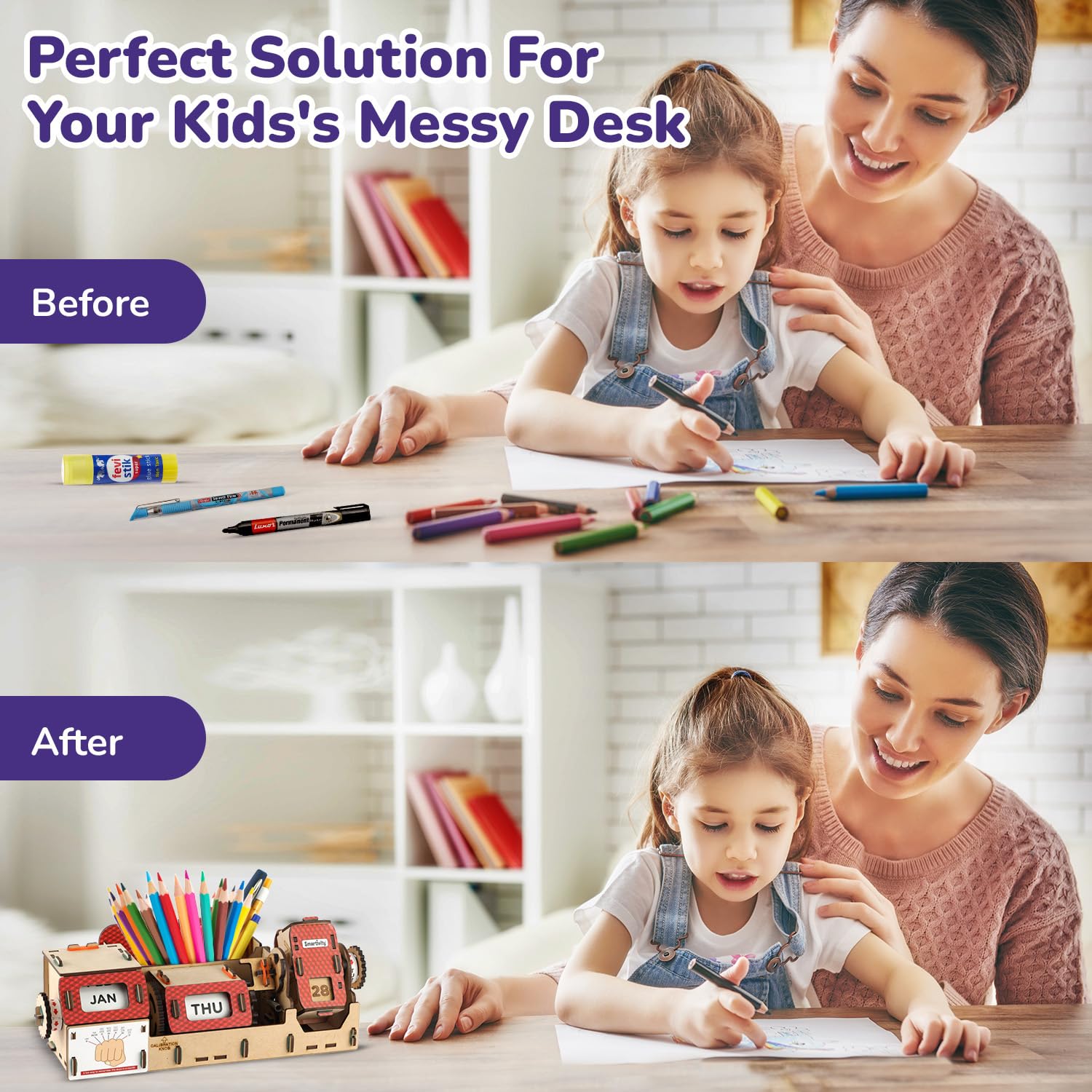 Smartivity DIY Infinity Calendar & Stationary Organizer for Kids Age 8+
