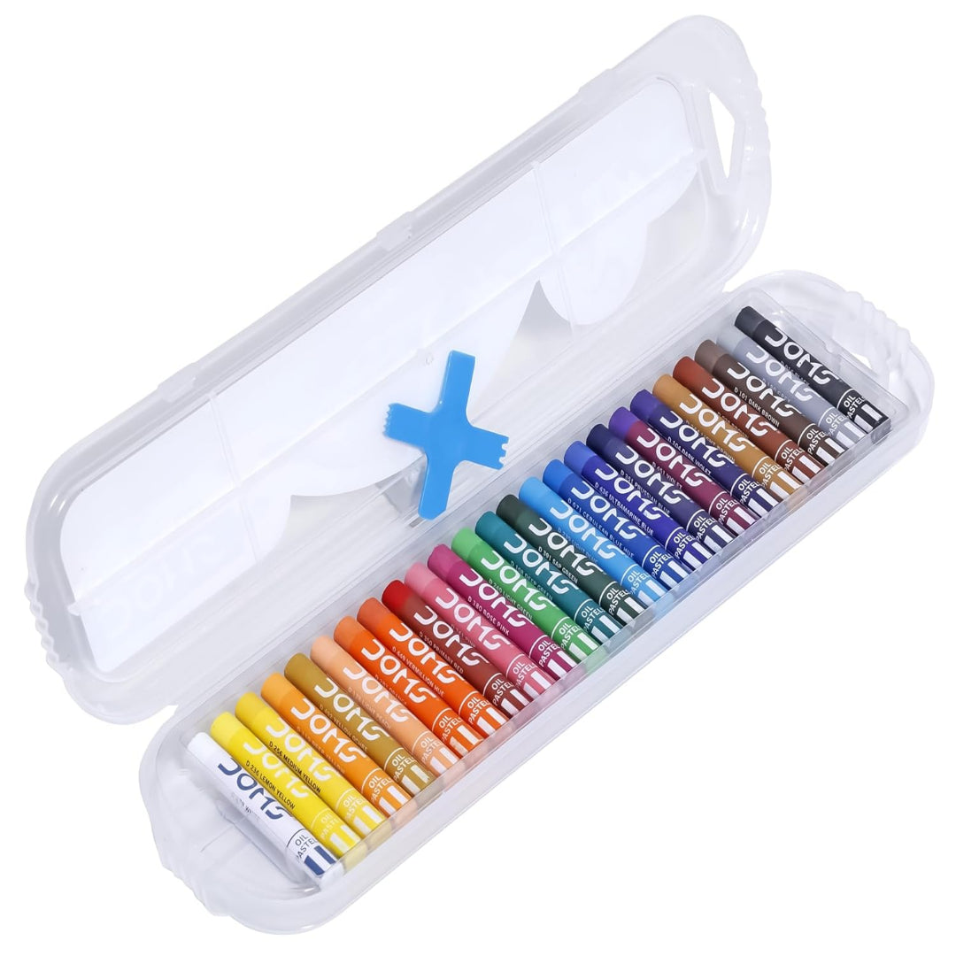 Doms Oil Pastels 25 Shades | Hard Plastic Case