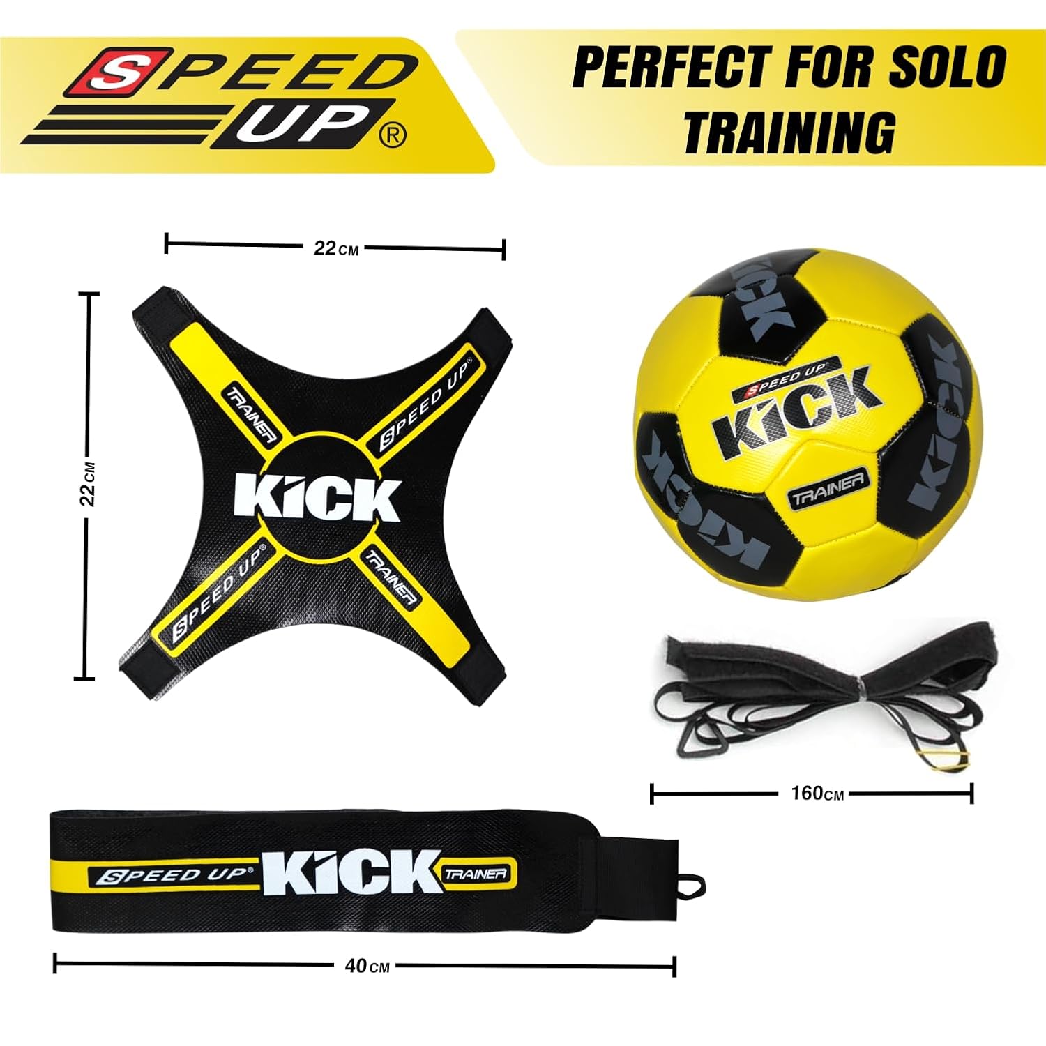 SPEED-UP Kick Football Trainer Set (Yellow and Black)