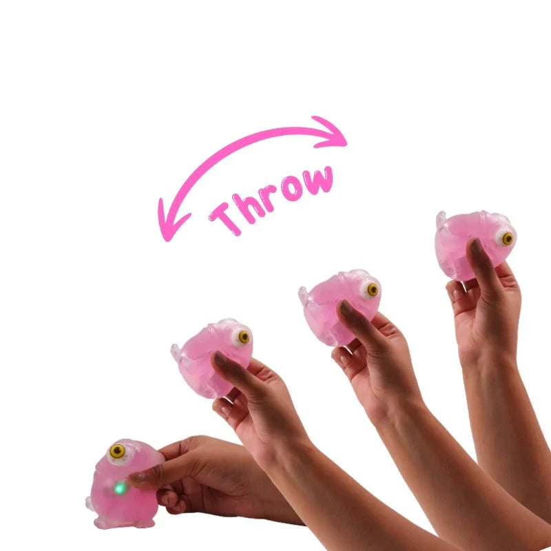 Stick-i-dgets (Purple) Color-Changing Squishy Toy that glows and pops!