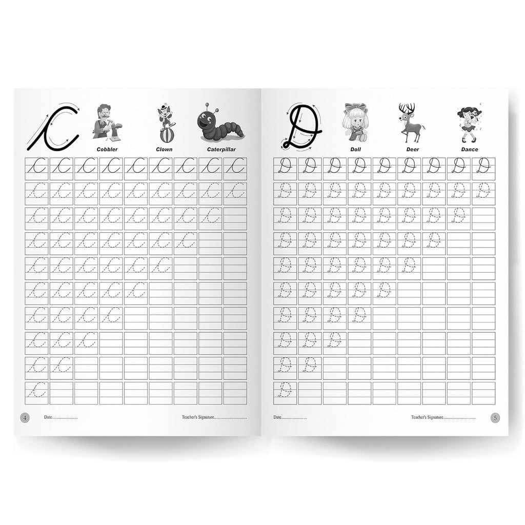 My First Book Of Cursive Writing - Capital Letter Books For Kids