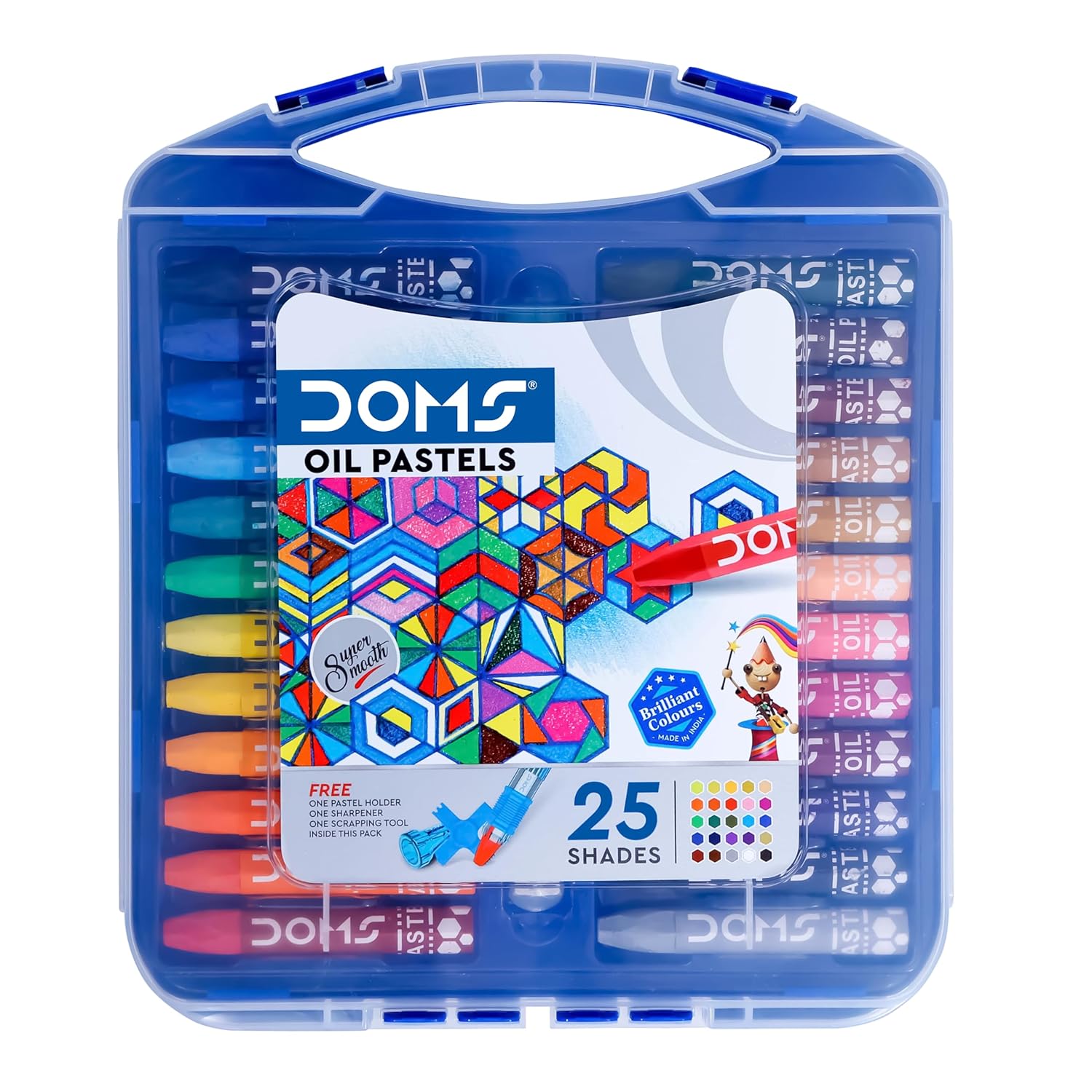 Doms Oil Pastels 25 Shades | Hard Plastic Case