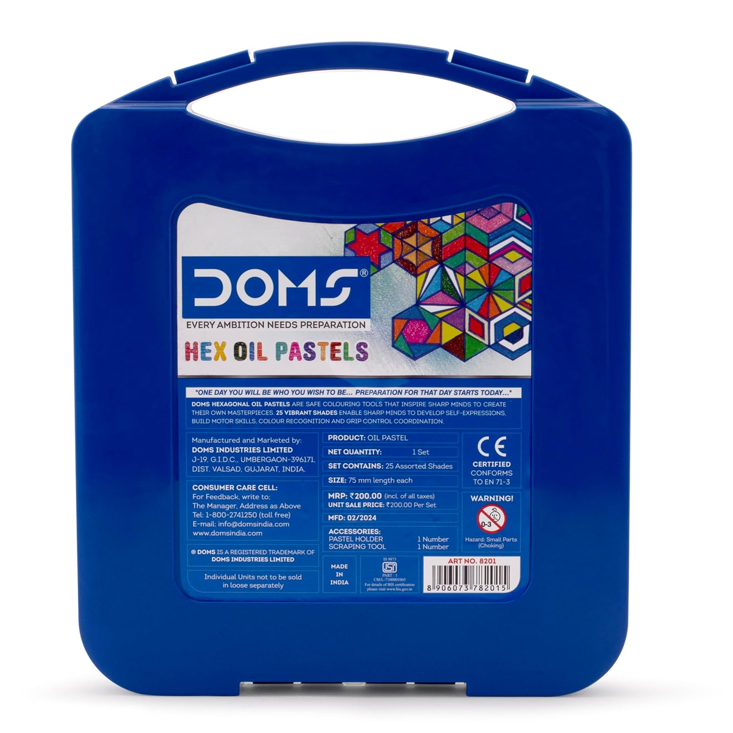 Doms Oil Pastels 25 Shades | Hard Plastic Case