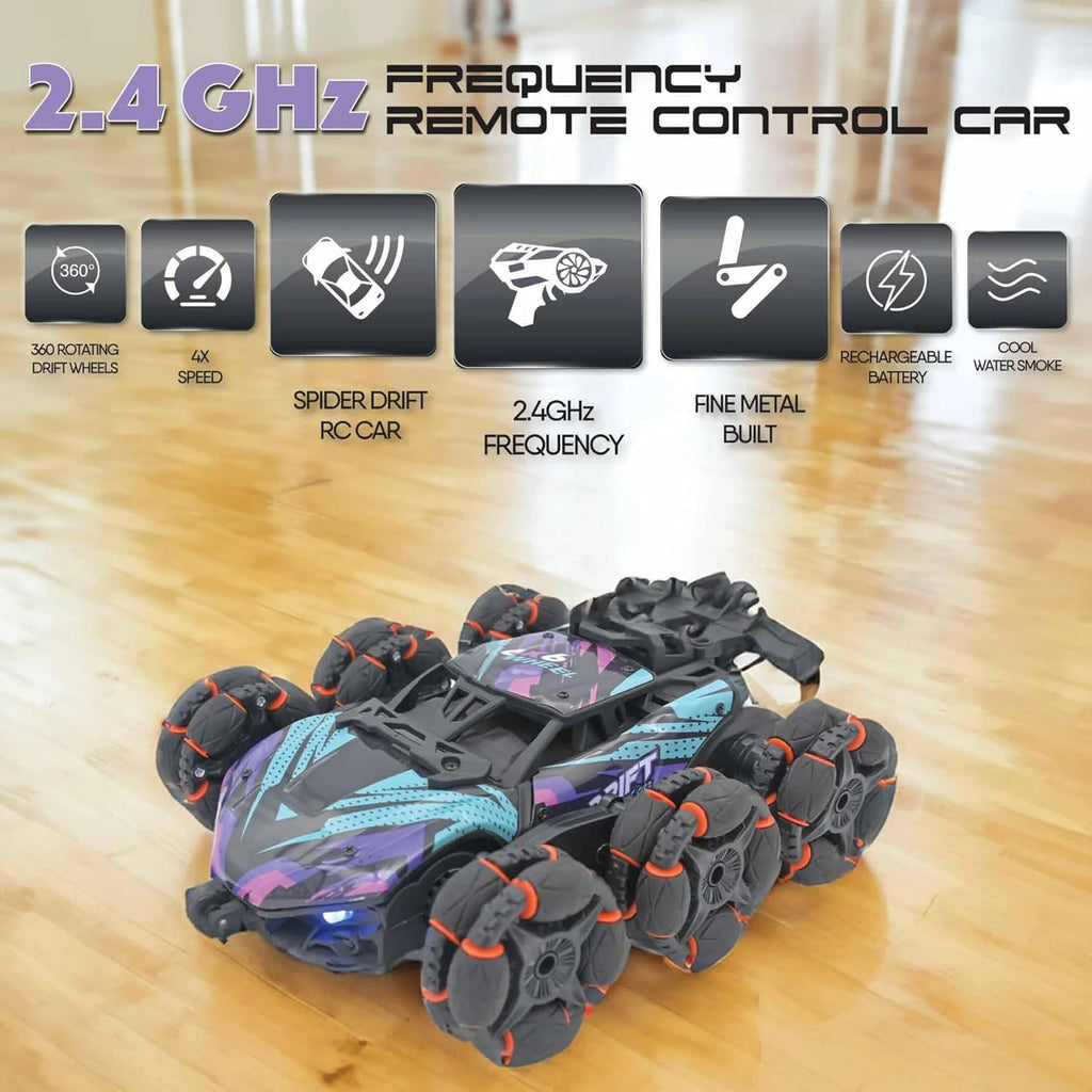 Sobo Drifter 6 .0 Stunt Car Water Spray and Light 6 Wheeler | 360° Flips & Drifts | Electric RC Buggy Toy | 2.4GHz Remote Controller