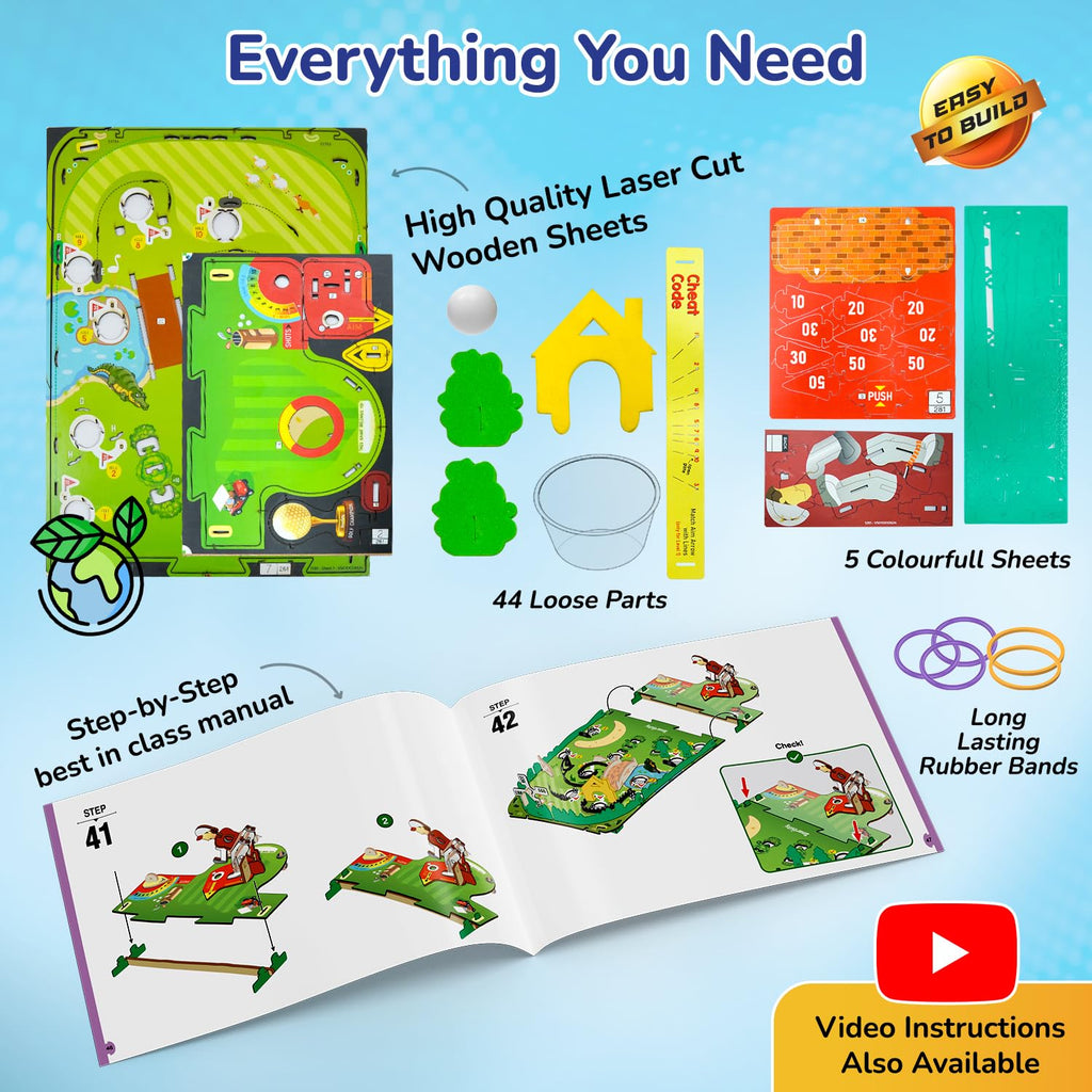 Smartivity DIY Mini Golf - Tabletop Game for 6+ years Kids