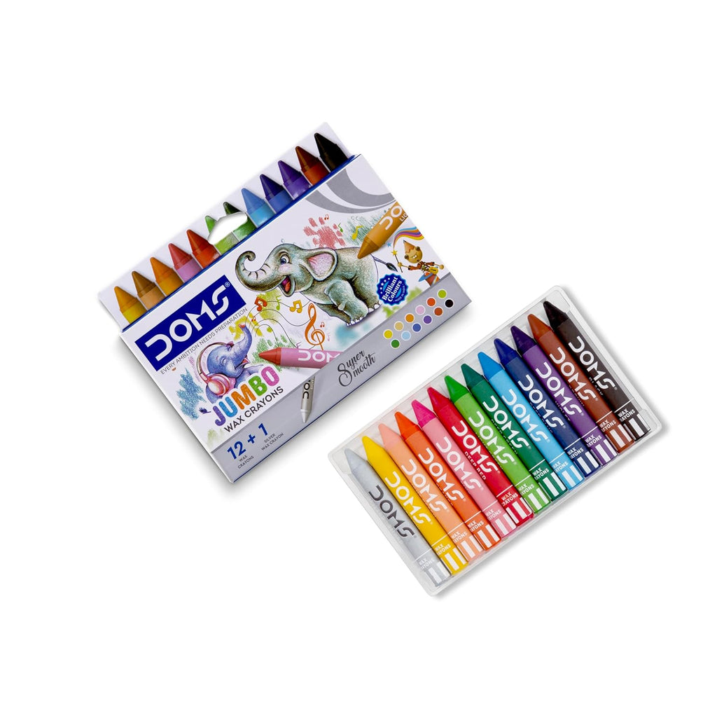 DOMS Jumbo Wax Crayons | 12 Shades