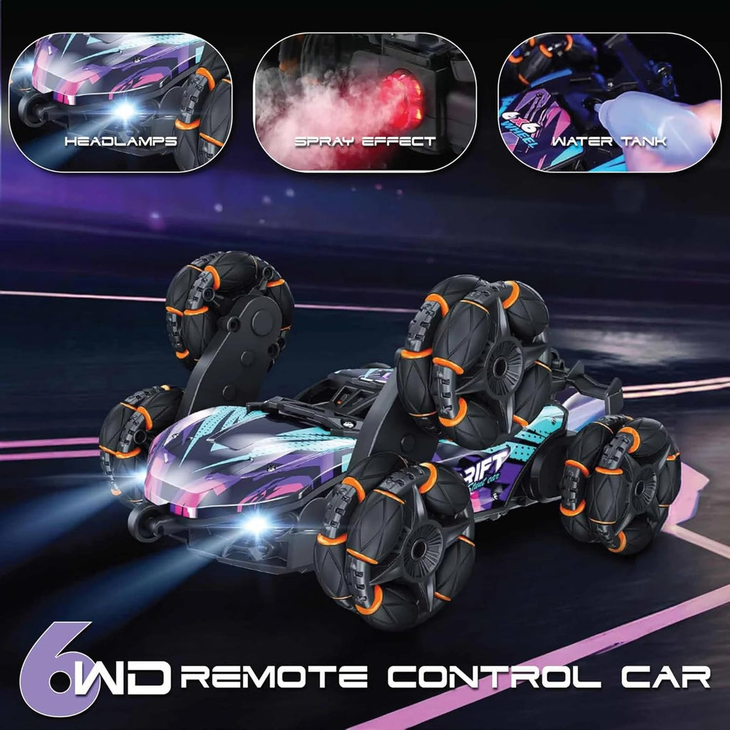Sobo Drifter 6 .0 Stunt Car Water Spray and Light 6 Wheeler | 360° Flips & Drifts | Electric RC Buggy Toy | 2.4GHz Remote Controller