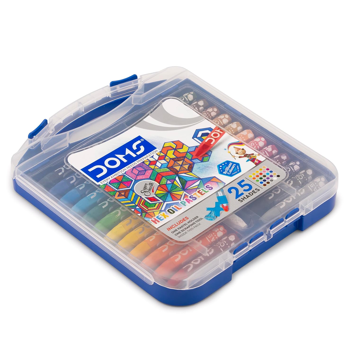 Doms Oil Pastels 25 Shades | Hard Plastic Case