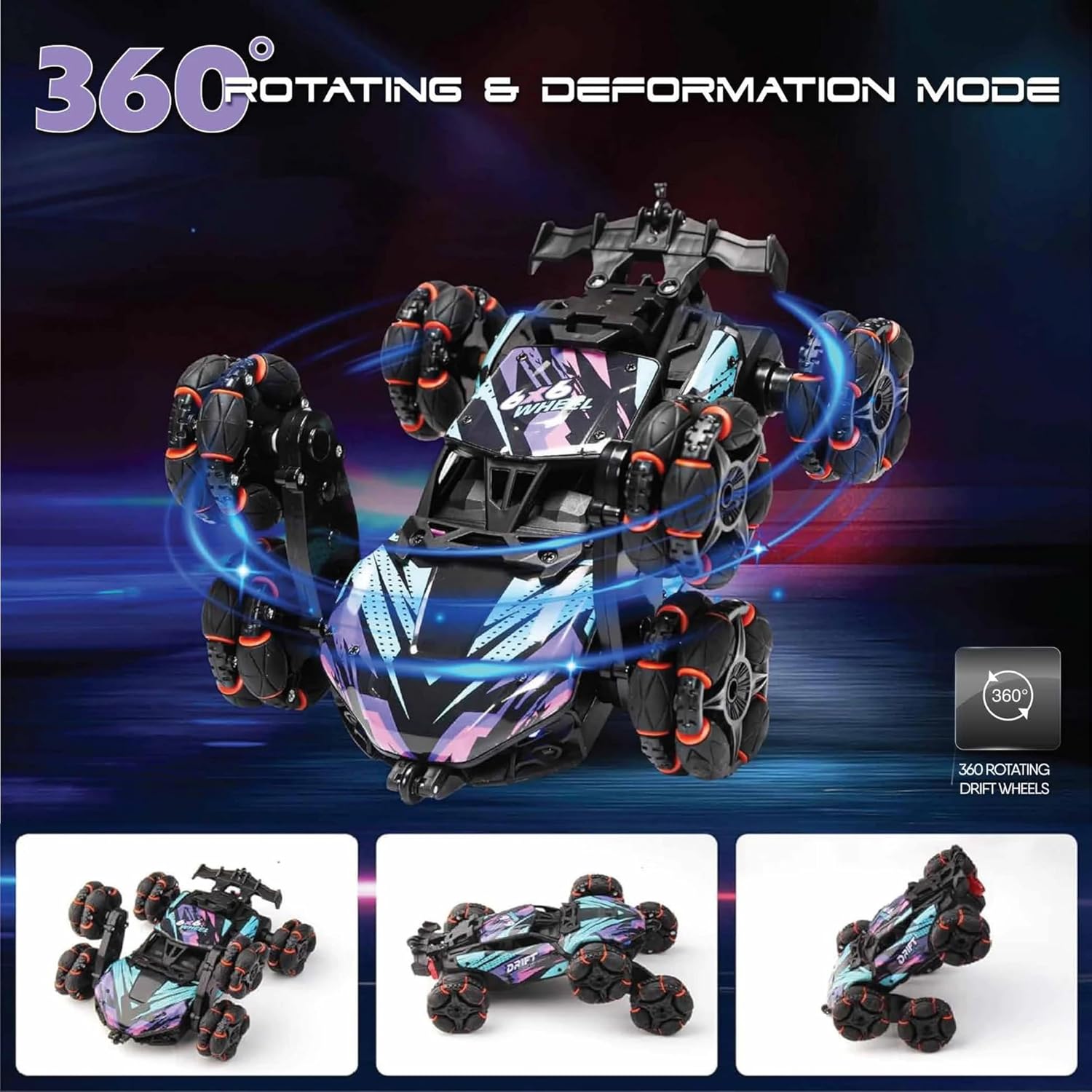 Sobo Drifter 6 .0 Stunt Car Water Spray and Light 6 Wheeler | 360° Flips & Drifts | Electric RC Buggy Toy | 2.4GHz Remote Controller