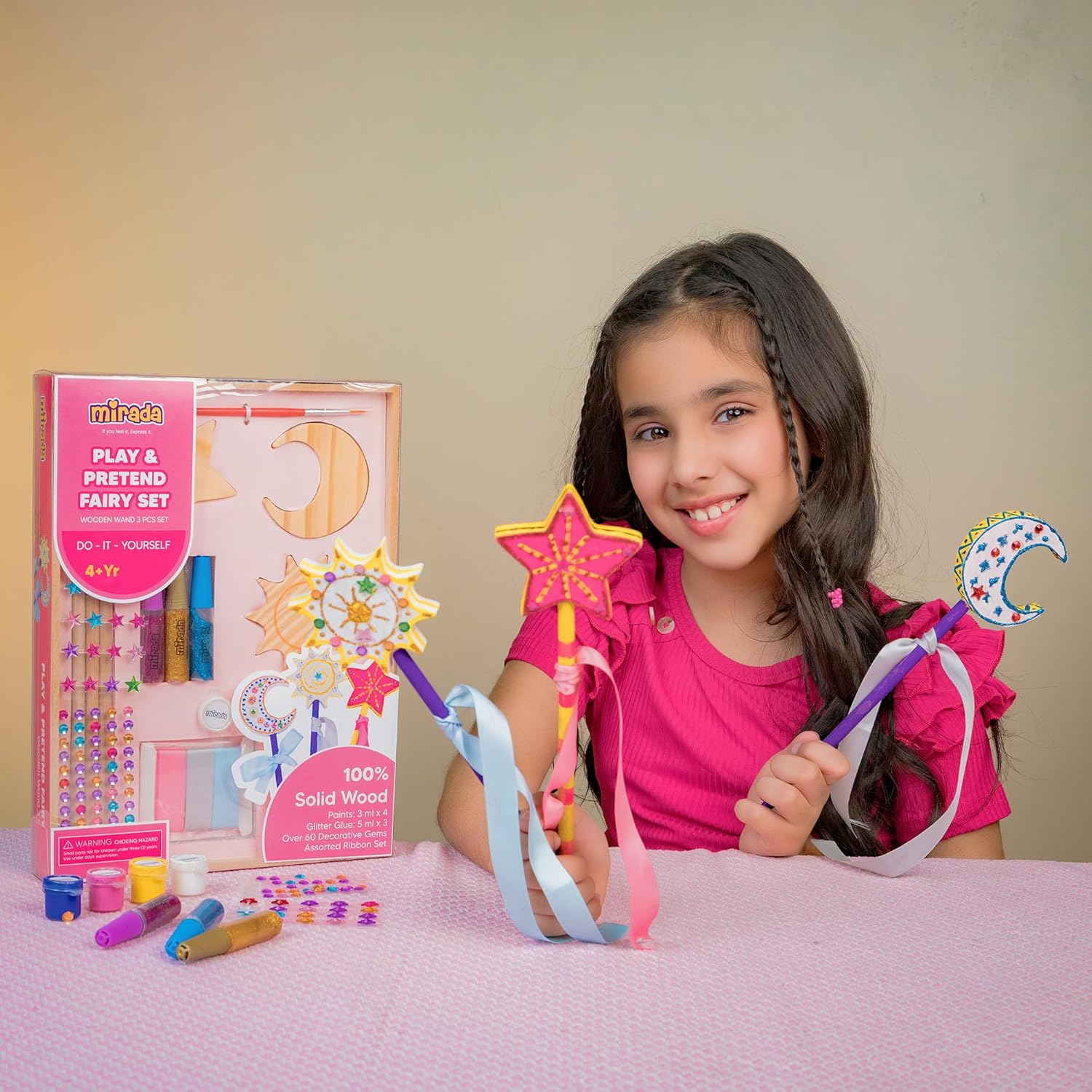 Mirada Play & Pretend DIY Fairy Set | Creative Role Play & Craft Activity Kit for Kids & Girls | Encourages Imagination, Creativity & Storytelling