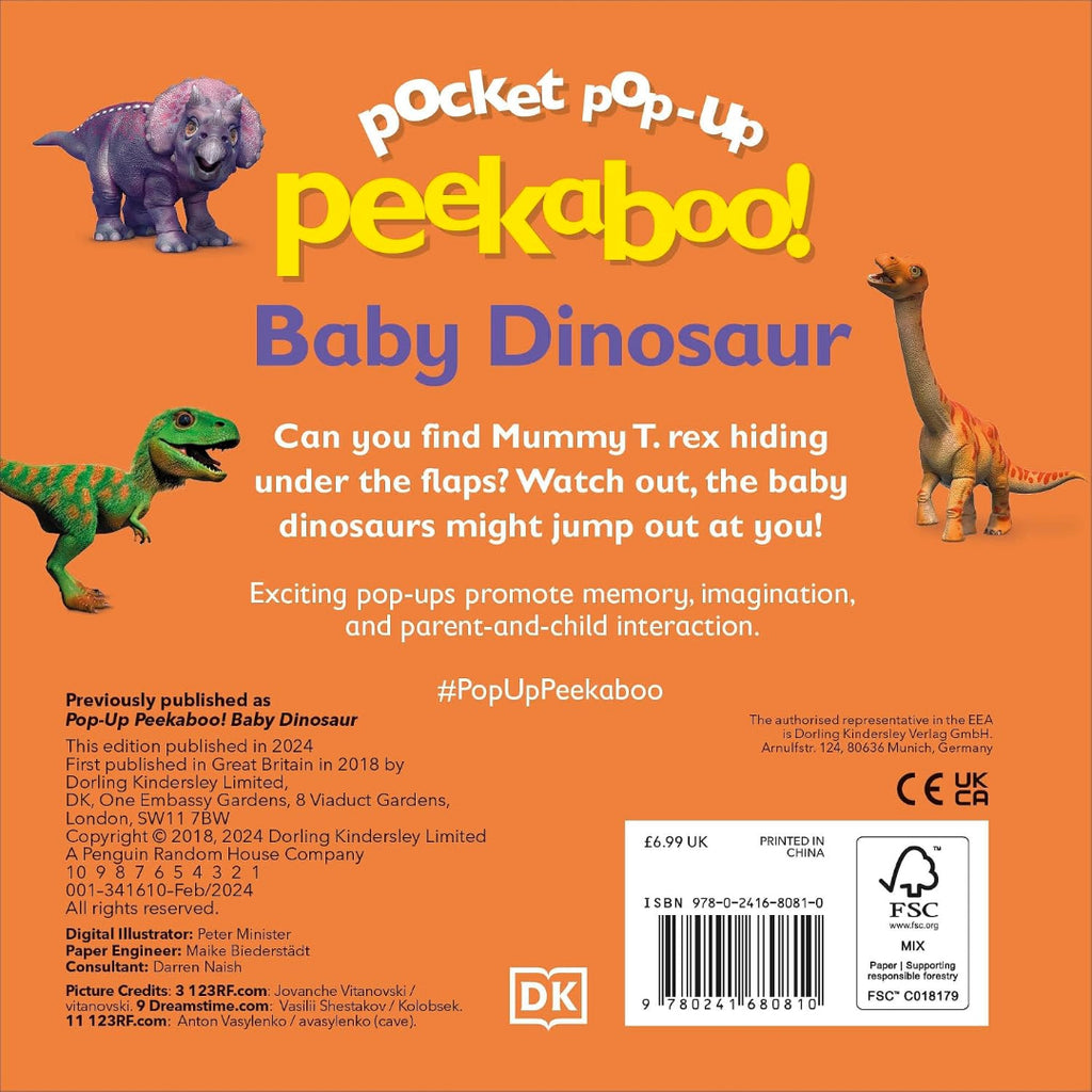 Pocket Pop-Up Peekaboo! Baby Dinosaur