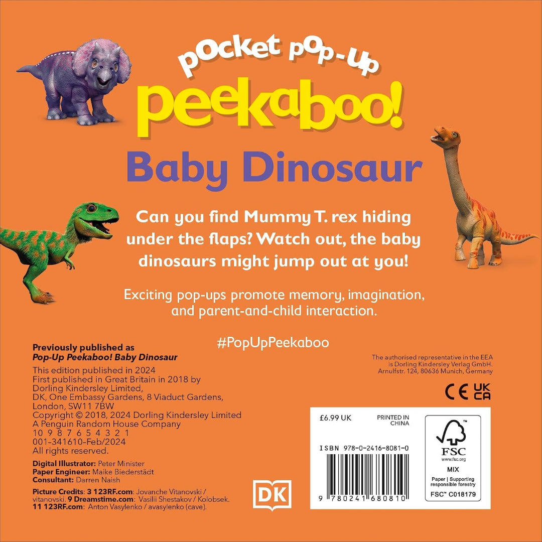 Pocket Pop-Up Peekaboo! Baby Dinosaur