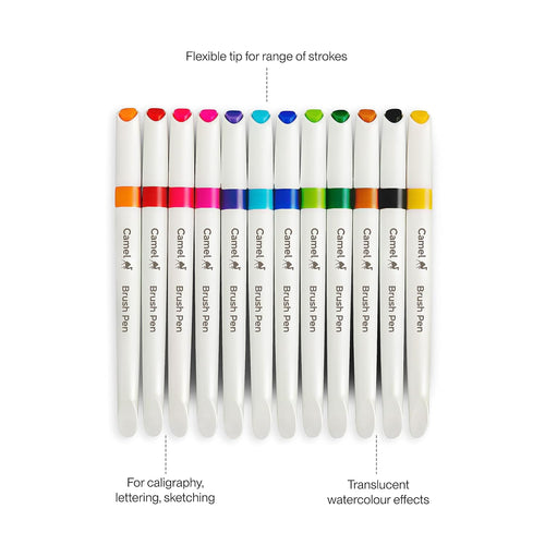 Camel Brush Pen | 12 Shades