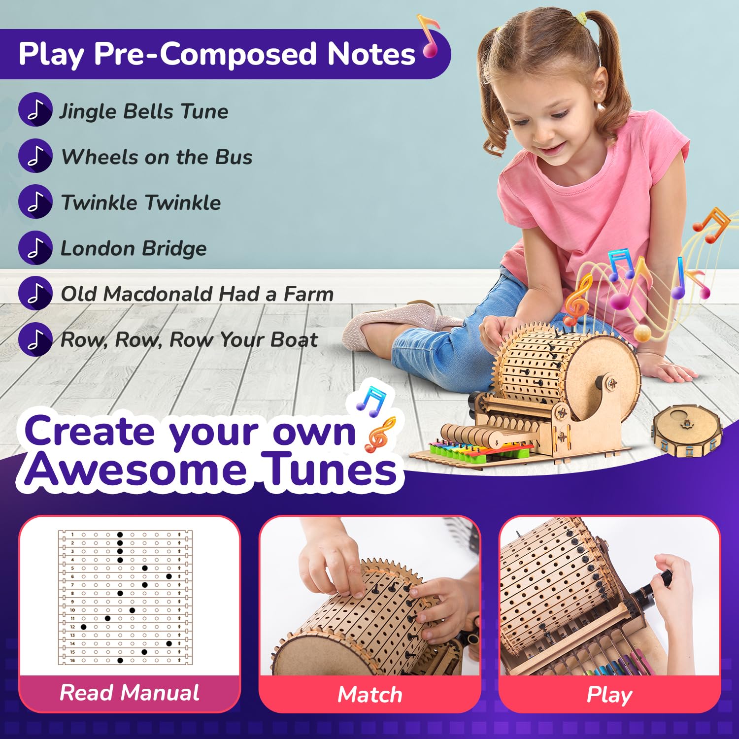 Smartivity DIY Music Machine Toy for Kids 8+ Years Old I Create Your own Music with 7 Preset Songs - Jingle Bells, Happy Birthday & More