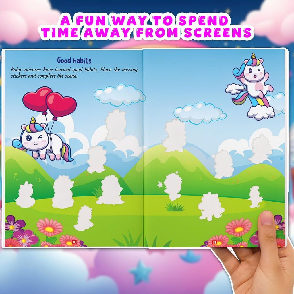 Unicorn Sticker Book for kids and children - Fun and Engaging Sticker Activities