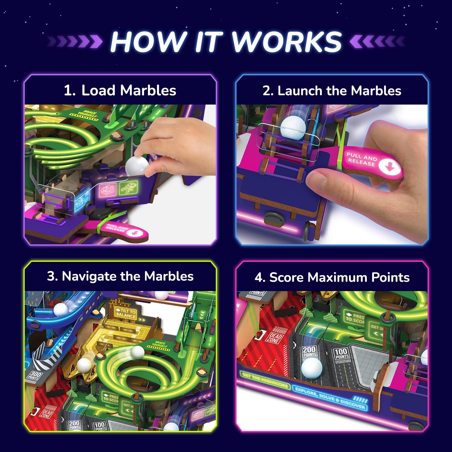 Smartivity Ultimate Marble City for Kids Age 8+| 3 in 1 Exciting Game Zones: Spiral, Maze & Hopper